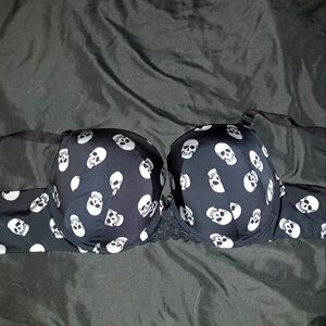 Black Skull Print Bra TORRID